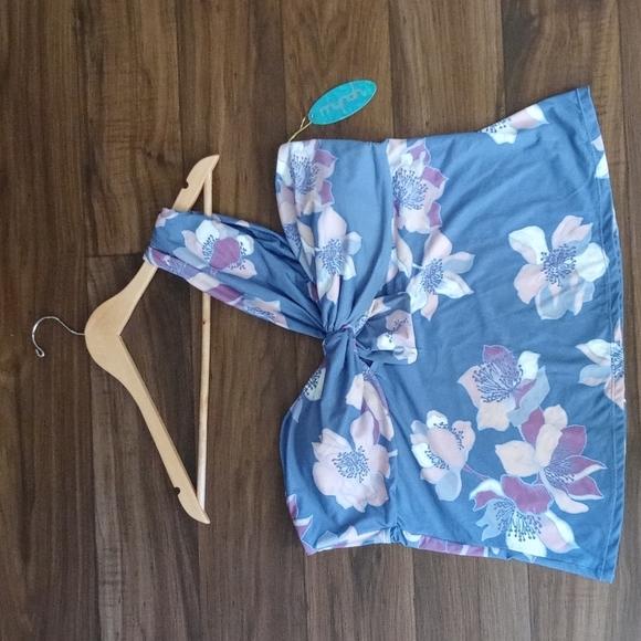 Mynah One Shoulder Twist Tankini Top Only Size XXL - Picture 3 of 11